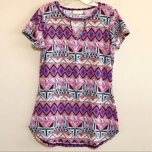 Bobbie Brooks sz S AZTEC TRIBAL STRETCH TOP